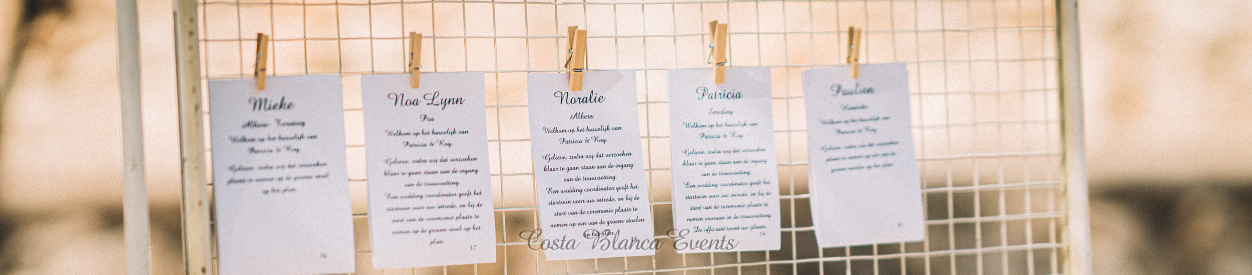 The ceremony seating plan helps guests to get seated